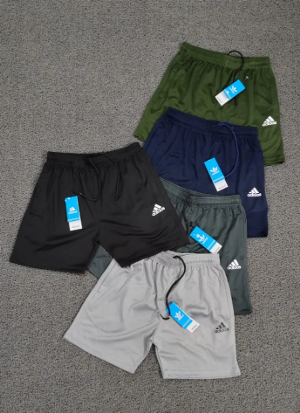 AD7501-Set Of 4 Pcs@195/Pc- Sports Football Knit Fabric Shorts-AD7501-AF23-S2-DGY - M-1, L-1, XL-1, XXL-1, Dark Grey